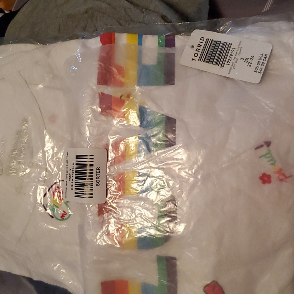 Torrid 3x PRIDE LOVE Tank - Picture 2 of 3